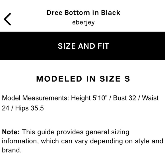 EBERJEY ❤️‍🔥 DREE BOTTOMS NWT IN BLACK SIZE LARGE - Picture 9 of 14